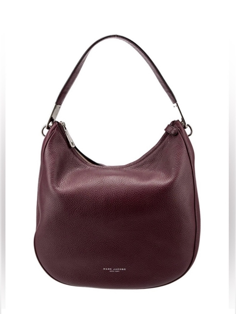 Marc Jacobs Pike Place Pebbled Leather Hobo Bag in Burgundy